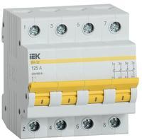 MNV10-4-125 Выключатель нагрузки (мини-рубильник) IEK ВН-32 4P 125А