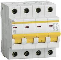 MVA20-4-004-C Автоматичний вимикач IEK ВА47-29 4P 4A 4,5кА характеристика C