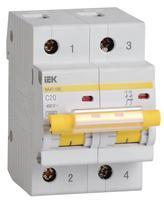 MVA40-2-020-C Автоматичний вимикач IEK ВА47-100 2Р 20А 10кА характеристика C