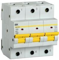 MVA50-3-063-C Автоматичний вимикач IEK ВА47-150 3P 63А 15кА характеристика C