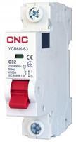 Модульний автоматичний вимикач CNC YCB6H-63 1Р 1А 4.5kA тип C