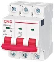 Модульний автоматичний вимикач CNC YCB6H-63 3P 1А 4.5kA тип C