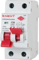 p0620007 Выключатель дифференциального тока (дифавтомат) ENEXT e.elcb.stand.2.C25.30 2р 25А C 30мА с разделенной рукояткой