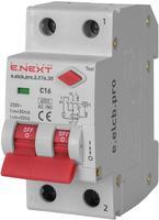 p0620002 Выключатель дифференциального тока (дифавтомат) ENEXT e.elcb.pro.2.C16.30 2р 16А C 30мА с разделенной рукояткой
