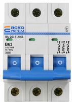 A0010170071 Автоматичний вимикач АСКО УКРЕМ ВА-2017/B 3p 63А 4.5kA