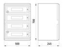 CP5116 Корпус удароміцний з АБС-пластика ENEXT e.plbox.500.700.245.88m.tr 500х700х245мм IP65 з прозорими дверцятами та панеллю під 88 модулів фото