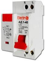 45AD4010E30 Диференційний автоматичний вимикач ElectrO АД1-40, 10А, 30мА, 1P + N, 4,5 kA