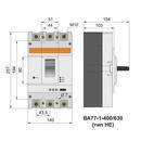 VA77HE630 Автоматичний вимикач ElectrO ВА77-1-630, 3P, 400-630А, Icu 80ка, Ics 60кА, 400В, з електронним розчеплювачем і регулюванням (тип HE) фото