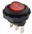 A0140040136 Переключатель 1 клавишный красный круглый с подсветкой АСКО KCD1-7-101NY R/B 220V