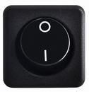 A0140040124 Переключатель 1 клавишный АСКО KCD2-10-201 B/B черная круглая клавиша фото