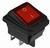 A0140040114 Перемикач 1 клавішний вологозахищений червоний з підсвічуванням АСКО KCD2-201NW R/B 220V