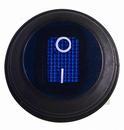 A0140040077 Переключатель 1 клавишный круглый влагозащищенный синий с подсветкой АСКО KCD1-8-101NW BL/B 220V фото