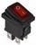 A0140040064 Переключатель 1 клавишный влагозащищенный красный с подсветкой АСКО KCD1-4-201NW R/B 220V