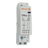 PMM2252NO Контактор модульний ElectrO ПММ, 2 полюси, 25А, 2NO