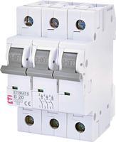 Автоматичний вимикач ETI ETIMAT 6 3p B 20A (6 kA) 2115517