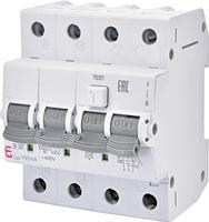 Диференційний автоматичний вимикач ETI KZS-4M 3p+N C 10 / 0,03 тип AC (6kA) 2174022