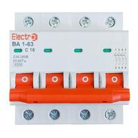 45VA63C4016 Модульний автоматичний вимикач ElectrO ВА 1-63 4p З 16А (4,5кА)