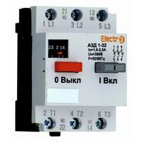AZD3206310 Автоматичний вимикач захисту двигуна ElectrO АЗД 1-32 3p 6,3А - 10А; додаткові контакти