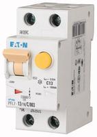Диференційний автоматичний вимикач 13 / 0,03А (AC), крива відключення В, 1 + N полюсів, 10 кА EATON PFL7-13 / 1N / B / 003-DE 263 518