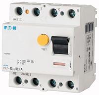 Пристрої під захисного відключення 80 / 0,1А (АС), 4 полюса, стійкість до імпульсного струму 250А, стійкість до КЗ 10 кА EATON PF7-80 / 4/01-DE 263 595