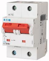 Автоматичний вимикач 100А, крива відключення С, 2 полюси, викл. здатність 20 кА EATON PLHT-C100 / 2 248014