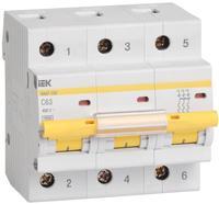Автоматичний вимикач IEK ВА47-100 3P 63A 10кА C MVA40-3-063-C