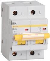 Автоматический выключатель ВА 47-100 2p 16А 10 кА C IEK MVA40-2-016-C