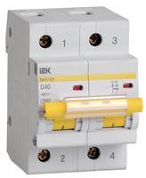 Автоматичний вимикач ВА 47-100 2p 40А 10 кА D IEK MVA40-2-040-D
