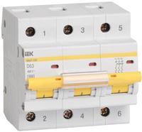 Автоматичний вимикач ВА 47-100 3p 25А 10 ка D IEK MVA40-3-025-D