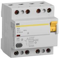 MDV12-4-040-100 Выключатель дифференциальный (УЗО) ВД1-63S 4P 40А 100мА IEK