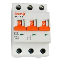 10VA63D3006 Автоматический выключатель ElectrO ВА1-63 3 полюса 6A 10кА D