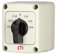 Перемикач для вимірювання фазного та лінійного напружень в корпусі ETI CS 16 66 PN 4773201