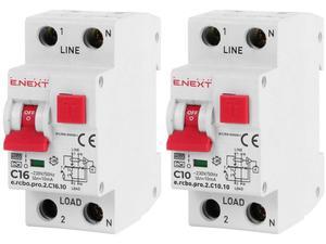 автоматичні вимикачі E.NEXT диференційні (з ПЗВ) 10мА