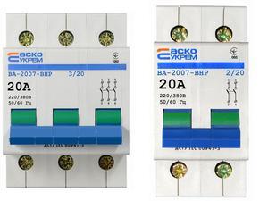 вимикачі навантаження, рубильники, роз'єднувачі (0-1) АСКО-УКРЕМ 20А
