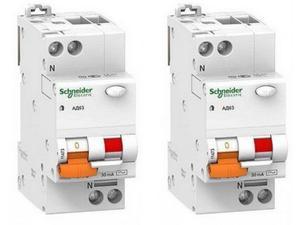 дифференциальные автоматические выключатели Schneider Electric Домовой АД63 2p (полюса)