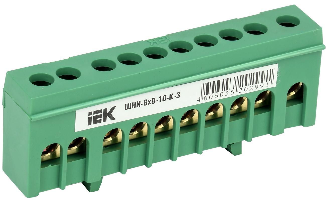 YNN10-69-10KD-K06 Шина IEK PE "земля" в корпусном изоляторе на DIN ...