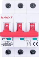 i0180024 Модульний автоматичний вимикач ENEXT e.industrial.mcb.100.3.C32 3p 32А C 10кА