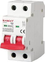 p041022 Модульний автоматичний вимикач ENEXT e.mcb.pro.60.2.B 50 (new) 2р 50А В 6кА