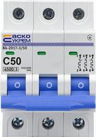 A0010170026 Автоматичний вимикач АСКО УКРЕМ ВА-2017/С 3р 50А 4.5kA