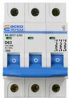 A0010170107 Автоматичний вимикач АСКО УКРЕМ ВА-2017/D 3p 63А 4.5kA