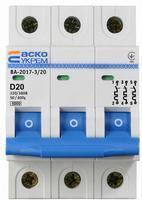 A0010170102 Автоматичний вимикач АСКО УКРЕМ ВА-2017/D 3p 20А 6kA