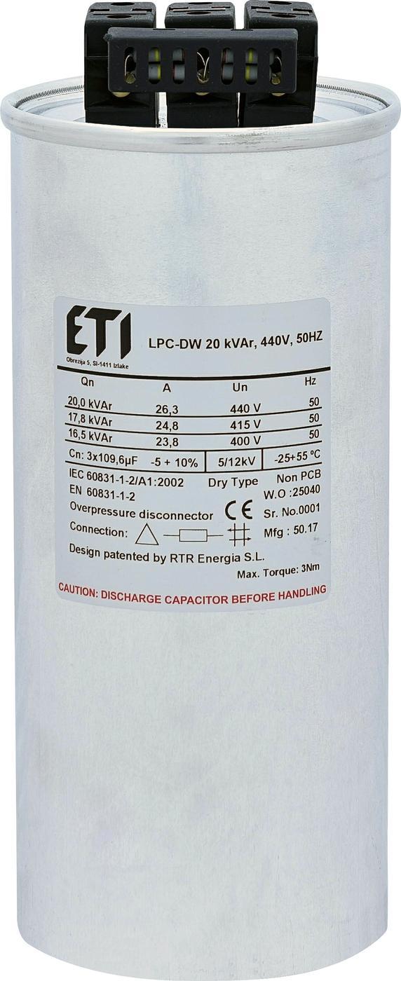 4656862 Конденсаторная батарея ETI LPC-DW 440V 20 kVAr фото