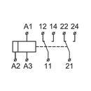 RКN8182 Реле проміжне ElectrO РКН8-182, номінальну напругу AC 230 (А1-А2), АС / DC24 (A1-A3), 10А, контактних груп - 2 фото