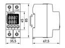 p0690028 Реле контролю напруги та струму однофазне ENEXT e.control.vc32 32А з індикацією фото