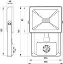 l0790011 Прожектор светодиодный с датчиком движения ENEXT e.LED.flood.stand.sensor.20.6000 20Вт 6000К фото