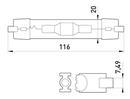 l0450008 Лампа натрієва високого тиску ENEXT e.lamp.hps.rx7s.70 патрон RX7s 70Вт 2000К фото