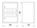 CP5112 Корпус удароміцний з АБС-пластика ENEXT e.plbox.250.330.130.18m.tr 250х330х130мм IP65 з прозорими дверцятами та панеллю під 18 модулів фото