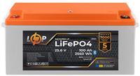 Аккумулятор LogicPower LiFePO4 25,6V - 100 Ah (2560Wh) (BMS 100A/50А) пластик, Smart Bluetooth