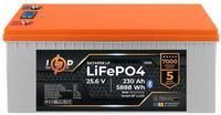 Аккумулятор LogicPower LiFePO4 25,6V - 230 Ah (5888Wh) (BMS 200A/100А) пластик, LCD Smart Bluetooth