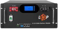 Аккумулятор LogicPower LiFePO4 51,2V - 120 Ah 6000Wh (Smart BMS 100A) с LCD Rack Mount (RM) AB RS485/CAN